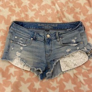 American Eagle Low Rise Distressed Shorts
